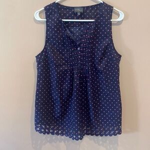 Market and spruce polka dot tank